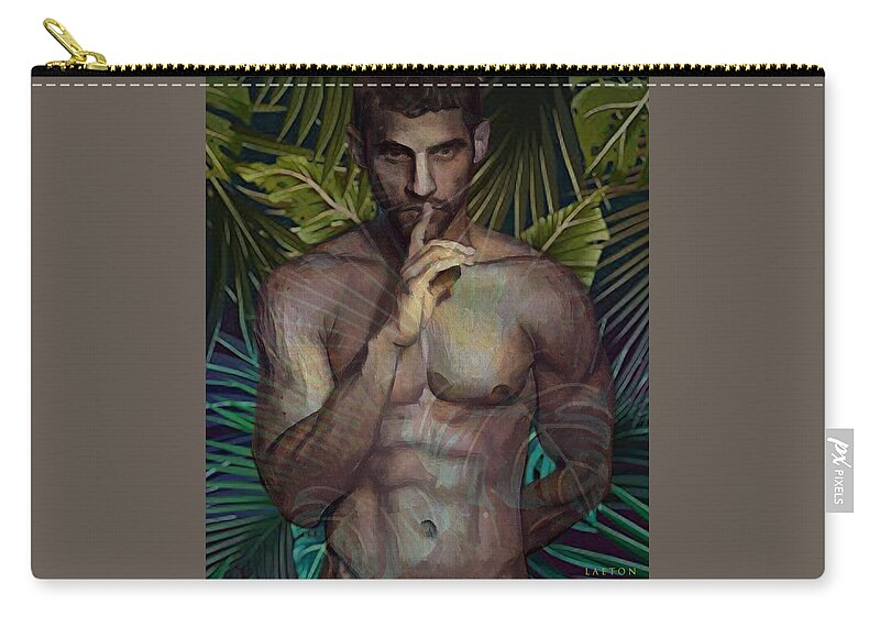 Sexy Zip Pouch featuring the digital art Bernardo by Richard Laeton