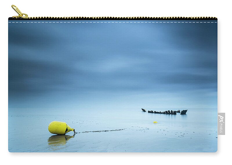 Tranquility Zip Pouch featuring the photograph Berrow Blue by Mark Crocker - Images Through A Lens