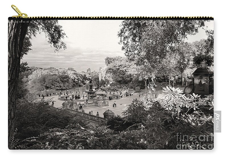 Impression Carry-all Pouch featuring the photograph Bethesda Fountain and Terrace, Central Park by Steve Ember
