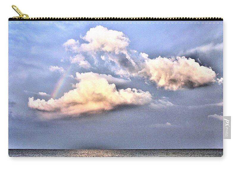 Rainbow Zip Pouch featuring the photograph Between Clouds by Kim Bemis