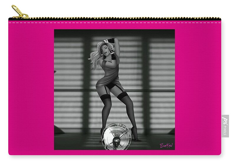 Beyonce Zip Pouch featuring the digital art Beyonce - Dance For You by Bo Kev