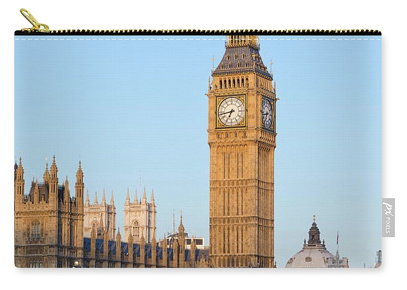 Gothic Style Zip Pouch featuring the photograph Big Ben And Westminster, London by Dynasoar