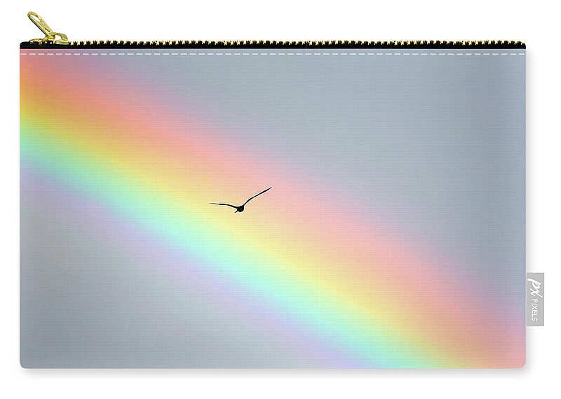 Rainbow Zip Pouch featuring the photograph Bird Bow by Sean Davey