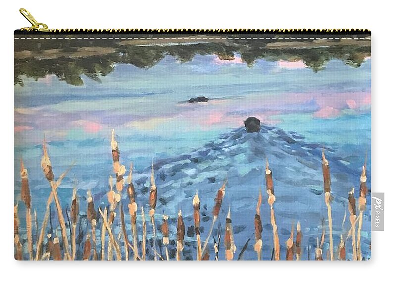 Bird Dog Carry-all Pouch featuring the painting Bird Dog by Les Herman