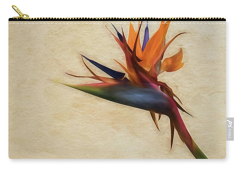 2019 Zip Pouch featuring the photograph Birds-of-Paradise Flower by Wade Brooks