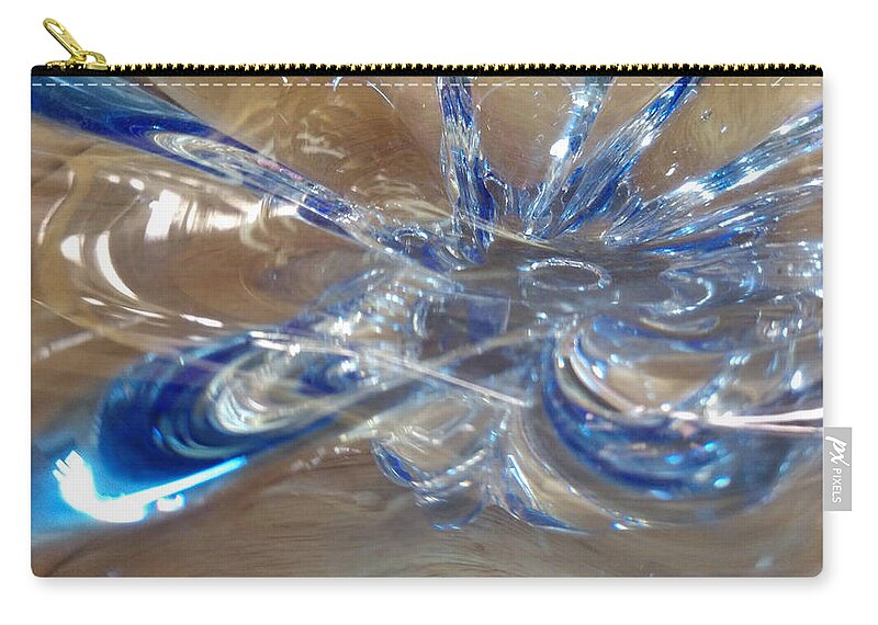 Flow Zip Pouch featuring the digital art bITS AND pIECES fLOW 44 by Scott S Baker