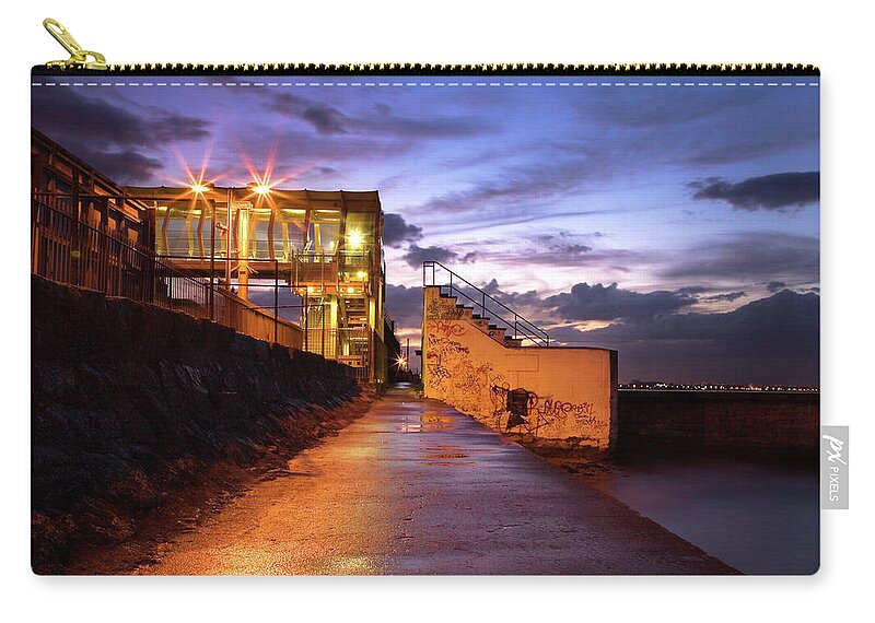 Tranquility Zip Pouch featuring the photograph Blackrock After Rain by Paula Banks