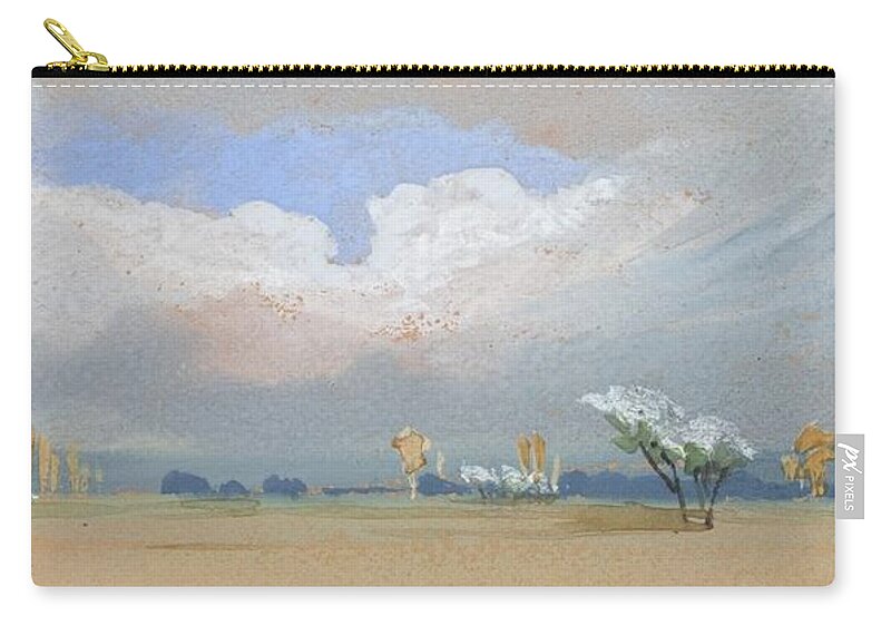 Landscape Zip Pouch featuring the painting Blossom in the Desert by Lilias Trotter