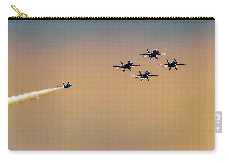 2018 Zip Pouch featuring the photograph Blue Angels Pass Through by Donna Corless