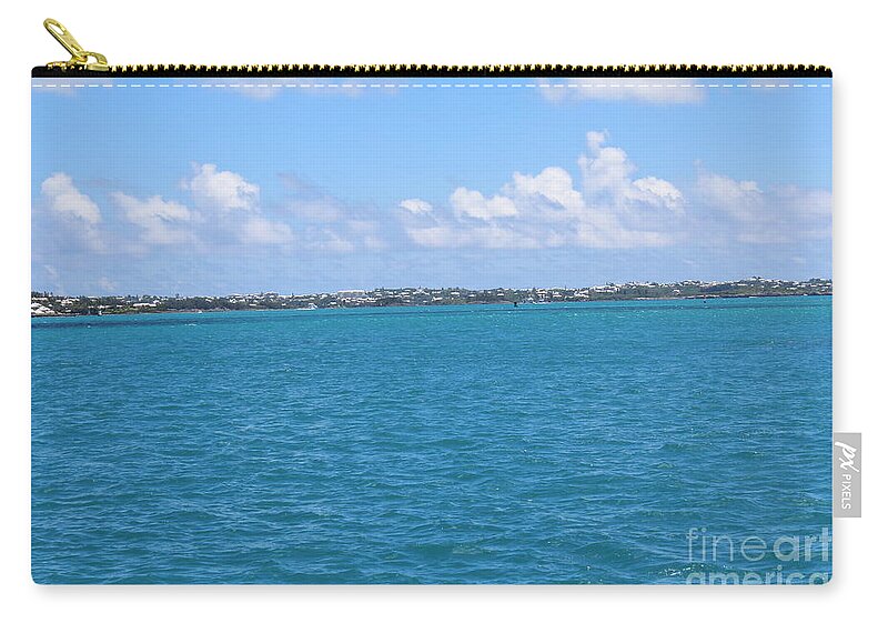 Blue Bermuda Waters Zip Pouch featuring the photograph Blue Bermuda Waters by Barbra Telfer