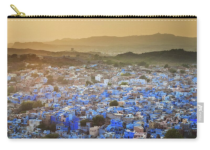 Hinduism Zip Pouch featuring the photograph Blue City - Jodhpur by Cinoby