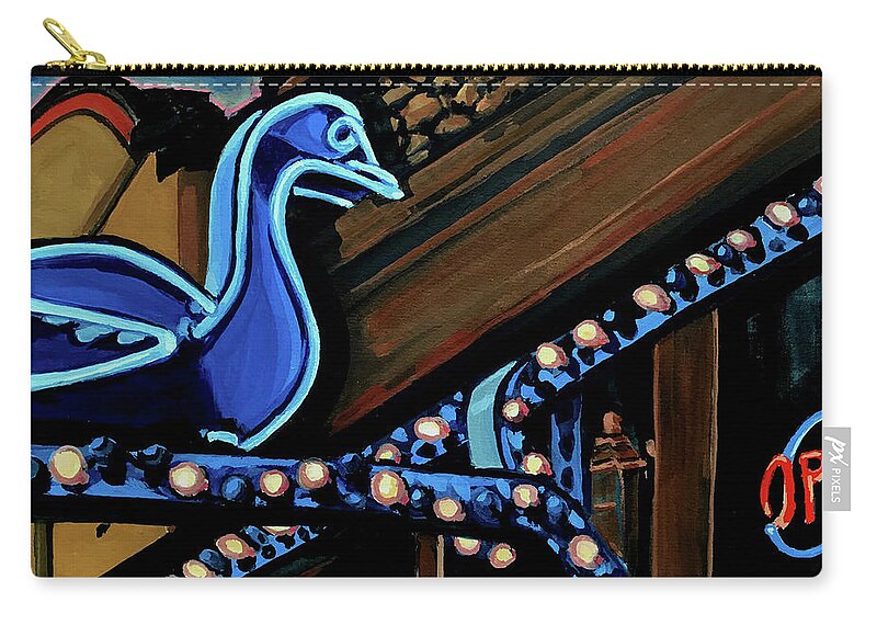 Blue Goose Carry-all Pouch featuring the painting Blue Goose by Les Herman