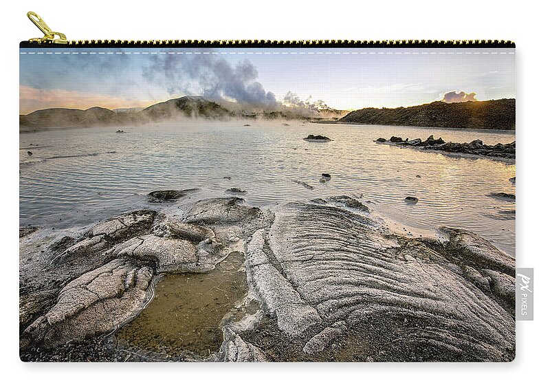 Blue Carry-all Pouch featuring the photograph Blue Lagoon 1 by Nigel R Bell