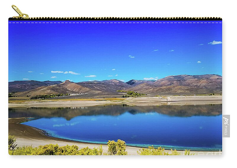Colorado Zip Pouch featuring the photograph Blue Mesa Reservoir in Colorado by Elizabeth M