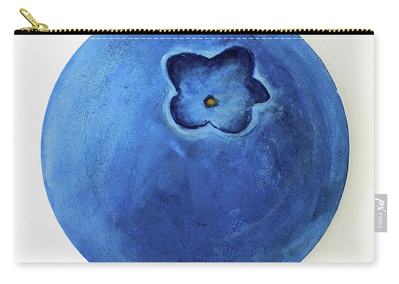 Impressionism Zip Pouch featuring the painting Blueberry by Lyric Lucas