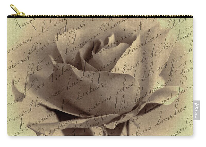 Rose Zip Pouch featuring the photograph Blushing Rose by Cathy Kovarik