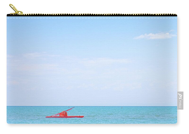 Scenics Zip Pouch featuring the photograph Boat by Michael Kohaupt