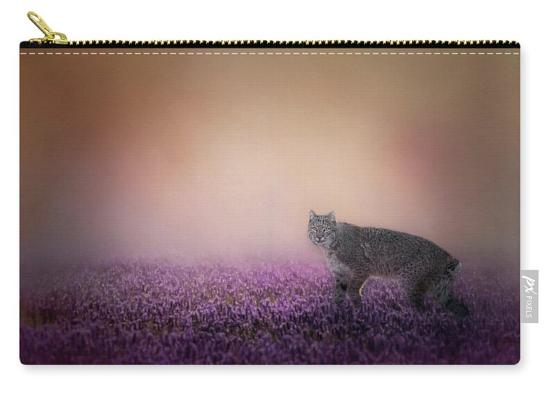 Bobcat Zip Pouch featuring the photograph Bobcat Dreams by Bill Wakeley