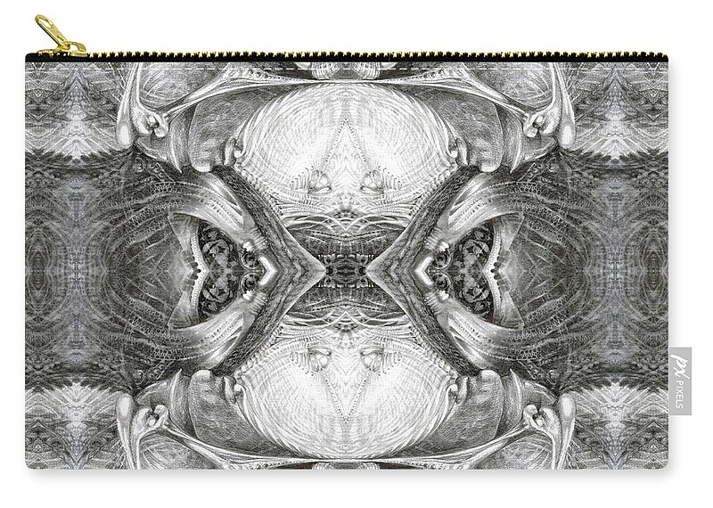 Fantasy; Surreal; Drawing; Otto Rapp; Art Of The Mystic; Michael Wolik; Photography; Bogomil Variations Carry-all Pouch featuring the digital art Bogomil Variation 7 by Otto Rapp