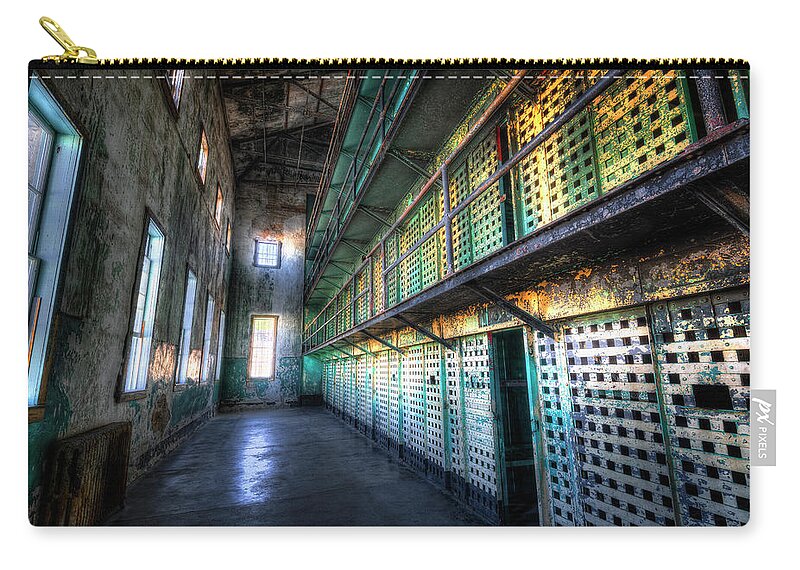 Boise Zip Pouch featuring the photograph Boise Old Penitentiary by Michael Ash
