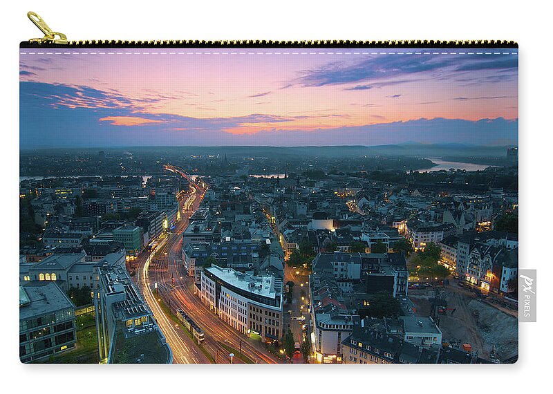 Scenics Zip Pouch featuring the photograph Bonn Sunrise by Andre Distel Photography