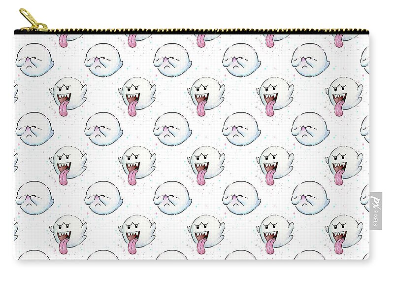 Ghosts Carry-all Pouch featuring the painting Boo Ghost Pattern by Olga Shvartsur