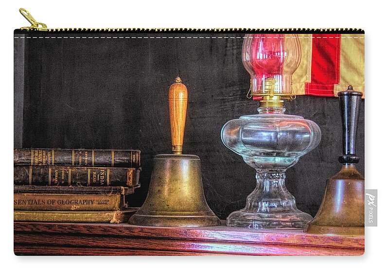  Carry-all Pouch featuring the photograph Books and Bells by Jack Wilson