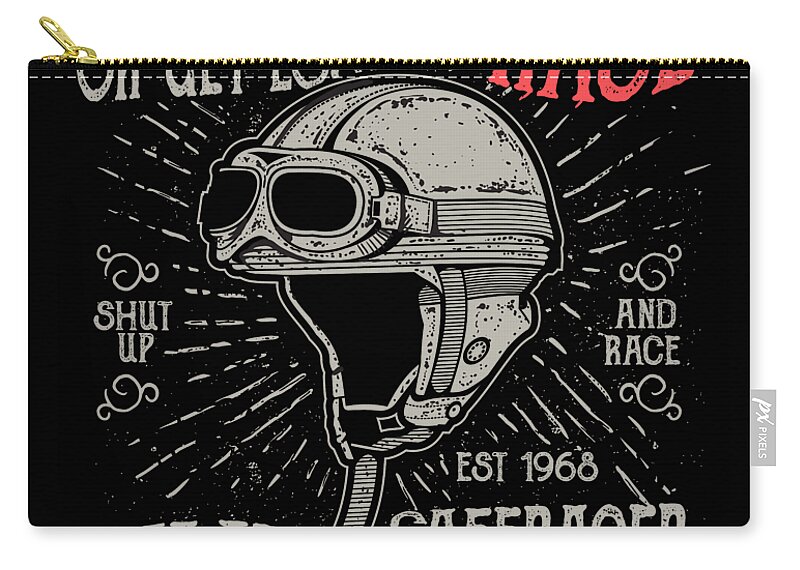 Motorcycle Zip Pouch featuring the digital art Born to race by Long Shot