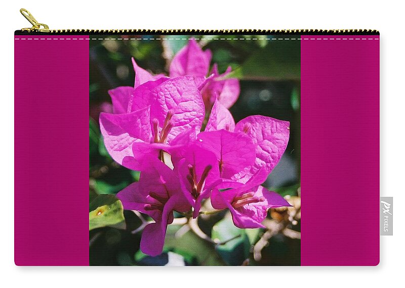 Bouganvilla Carry-all Pouch featuring the photograph Bouganvilla, Magenta by Nancy Ayanna Wyatt