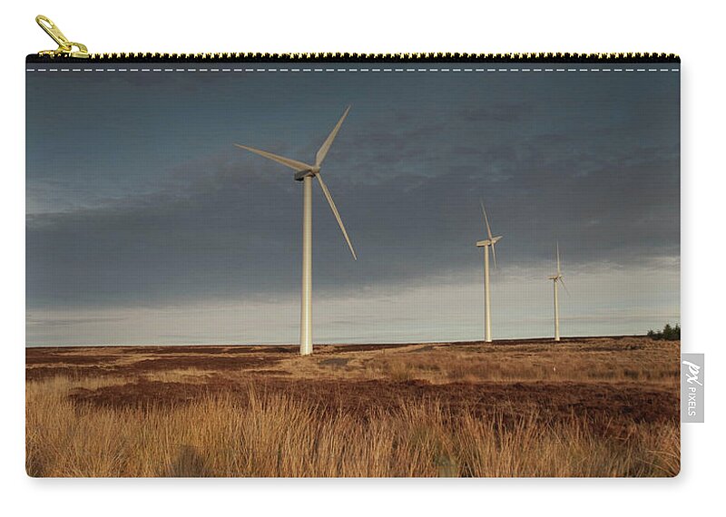 Tranquility Zip Pouch featuring the photograph Boulfruich Wind Farm, Houstry, Near by Iain Maclean