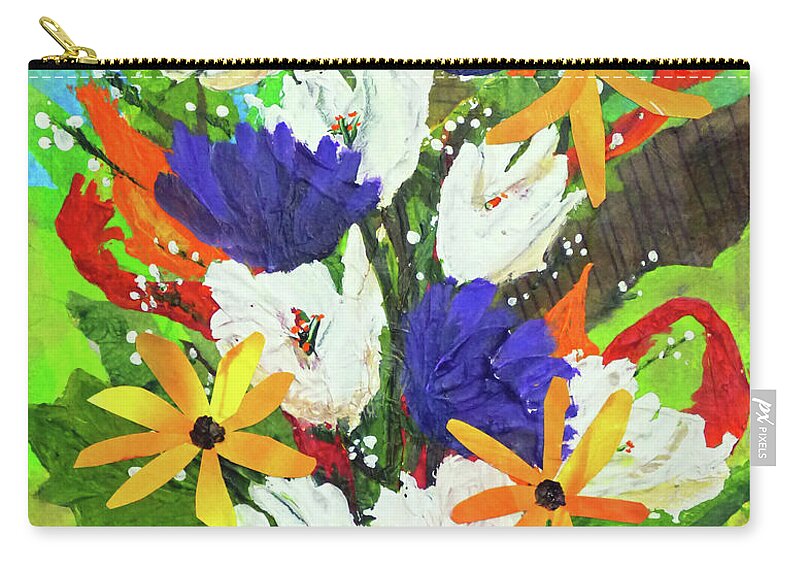 Still Life Zip Pouch featuring the painting Bouquet by Sharon Williams Eng