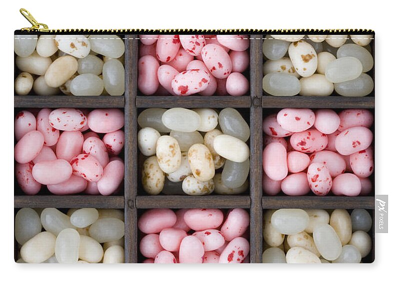 Large Group Of Objects Zip Pouch featuring the photograph Box Full Of Sweets by Martin Richardson/a.collectionrf
