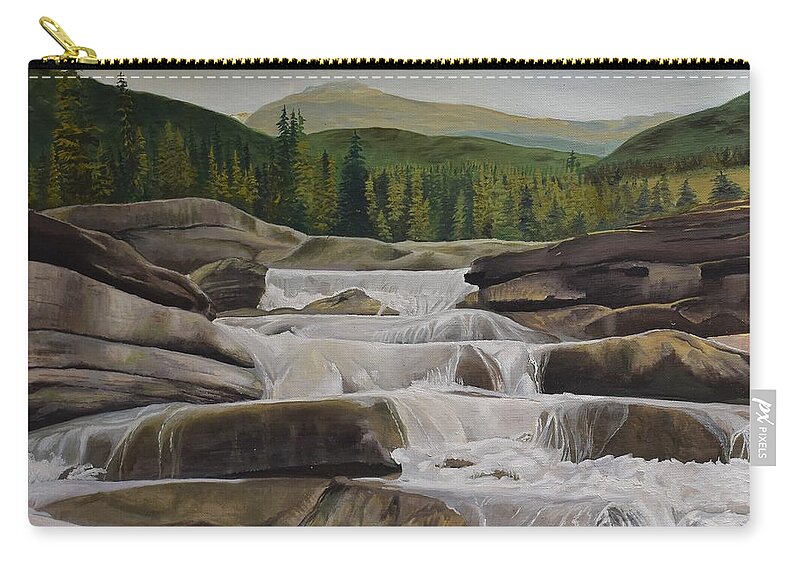  Carry-all Pouch featuring the painting Bragg Creek by Barbel Smith