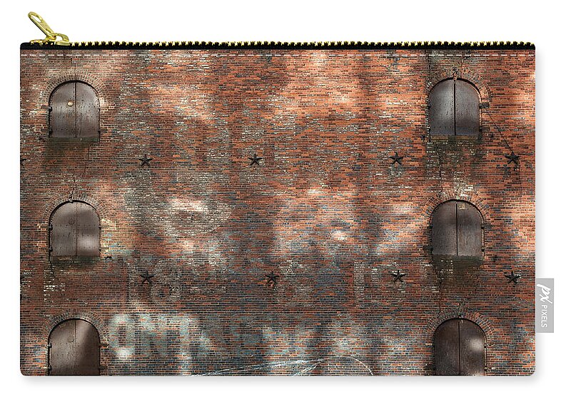 Aging Process Zip Pouch featuring the photograph Brick Wall by Kevinjeon00