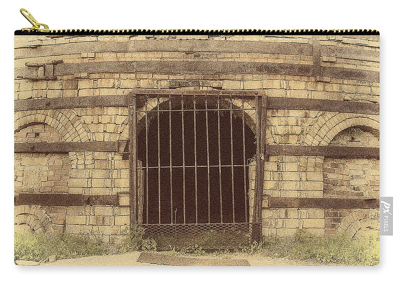 2014 Zip Pouch featuring the photograph Brickworks 34 by Charles Hite