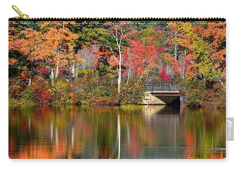 New Hampshire Carry-all Pouch featuring the photograph Bridge at Lake Chocorua by Steve Brown
