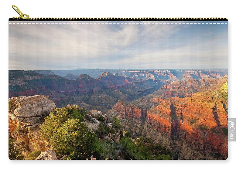 Arizona Carry-all Pouch featuring the photograph Bright Angel Canyon at Sunrise by Jeff Goulden