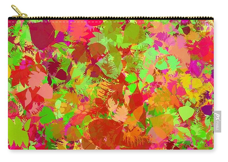 Bright Zip Pouch featuring the digital art Bright Autumn Color for Home Decor by Delynn Addams