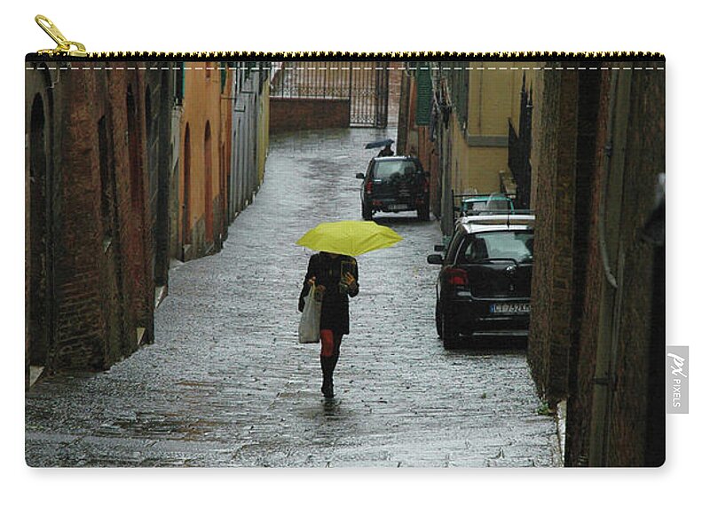 Europe Zip Pouch featuring the photograph Bright Spot in the Rain by Mark Duehmig