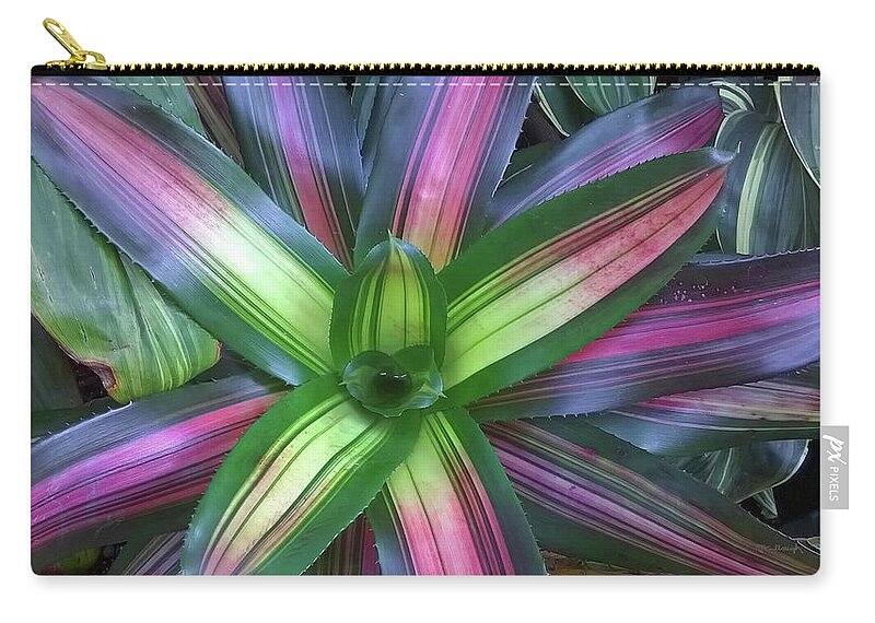 Duane Mccullough Zip Pouch featuring the photograph Bromeliads 11 by Duane McCullough