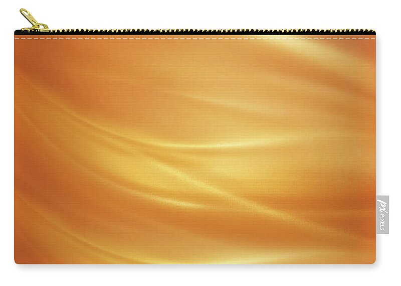 Curve Zip Pouch featuring the photograph Brushed Gold by Georgepeters