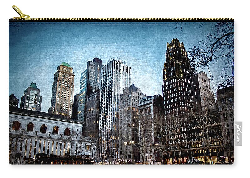 Bryant Park Zip Pouch featuring the photograph Bryant Park NYC by Alison Frank