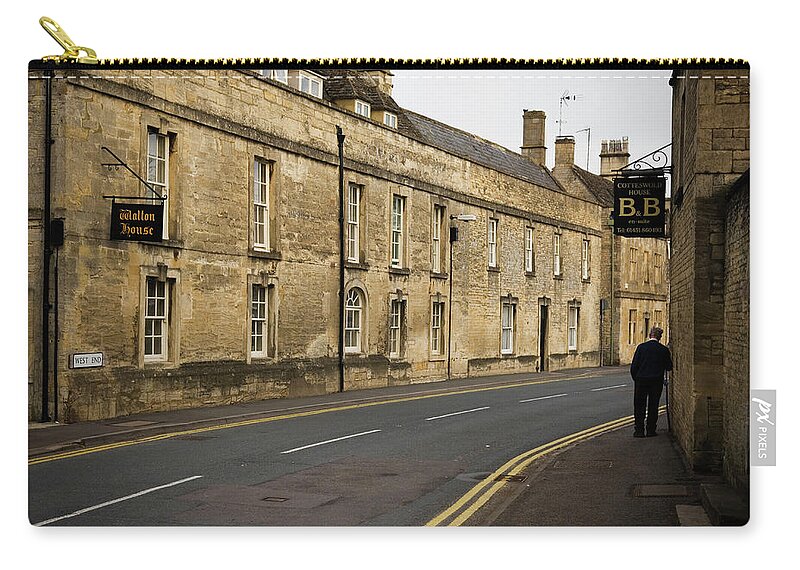 Mature Adult Zip Pouch featuring the photograph Building Facades by James Braund