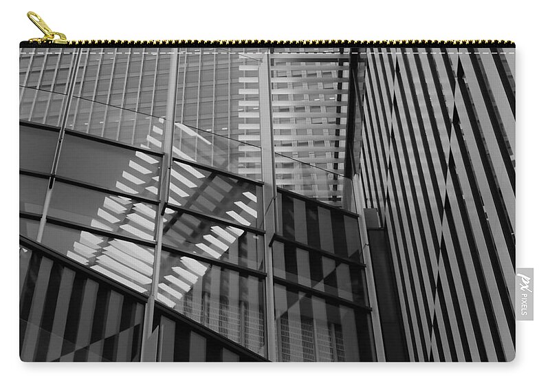 Urban Zip Pouch featuring the photograph Building by Shugo Yoshimura