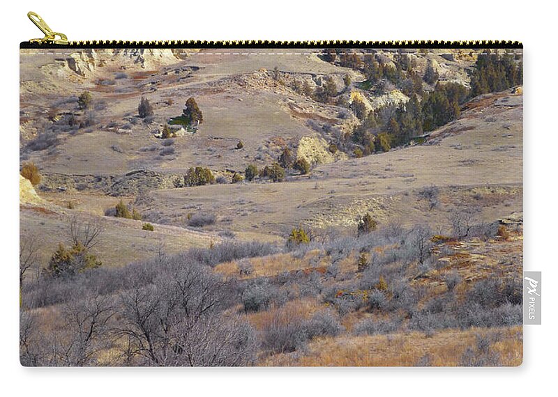North Dakota Zip Pouch featuring the photograph Burning Coal Vein April Reverie by Cris Fulton