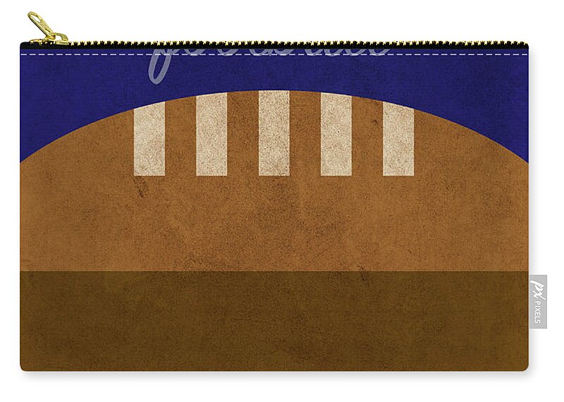 Butler Zip Pouch featuring the mixed media Butler Football College Sports Retro Vintage University Poster Series by Design Turnpike