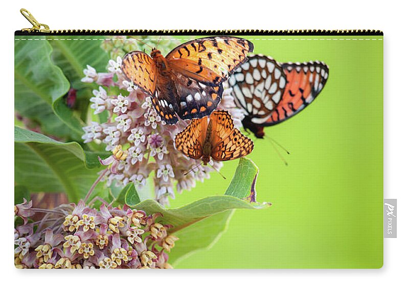 Chase County Zip Pouch featuring the photograph Butterfly Buffet II by Jeff Phillippi