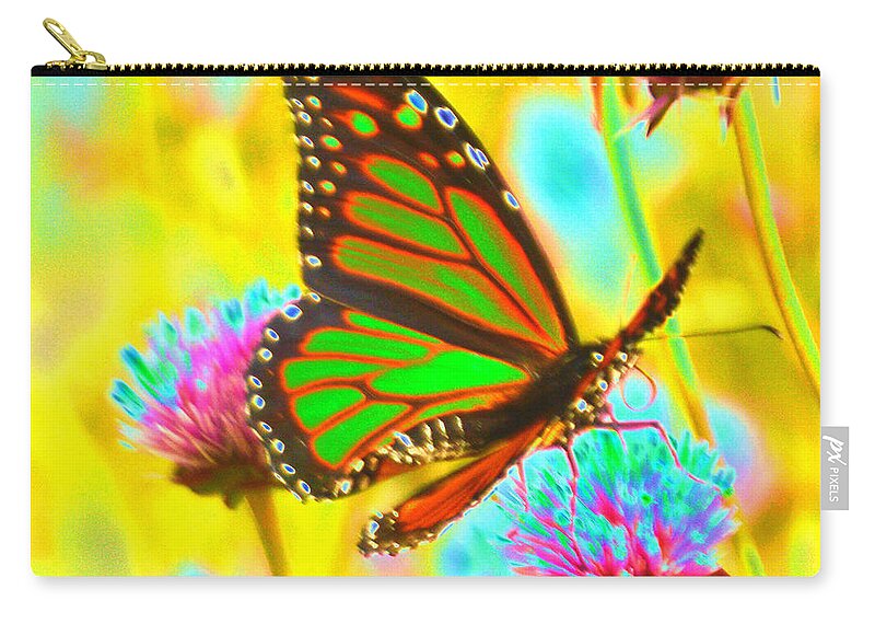 Butterfly Zip Pouch featuring the photograph Butterfly Green by Tom Kelly