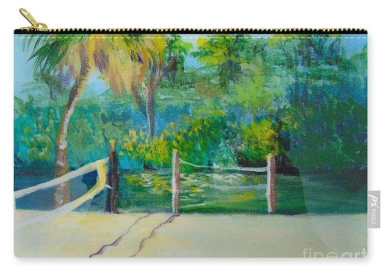 Epoxy Zip Pouch featuring the painting By the Bayou by Saundra Johnson