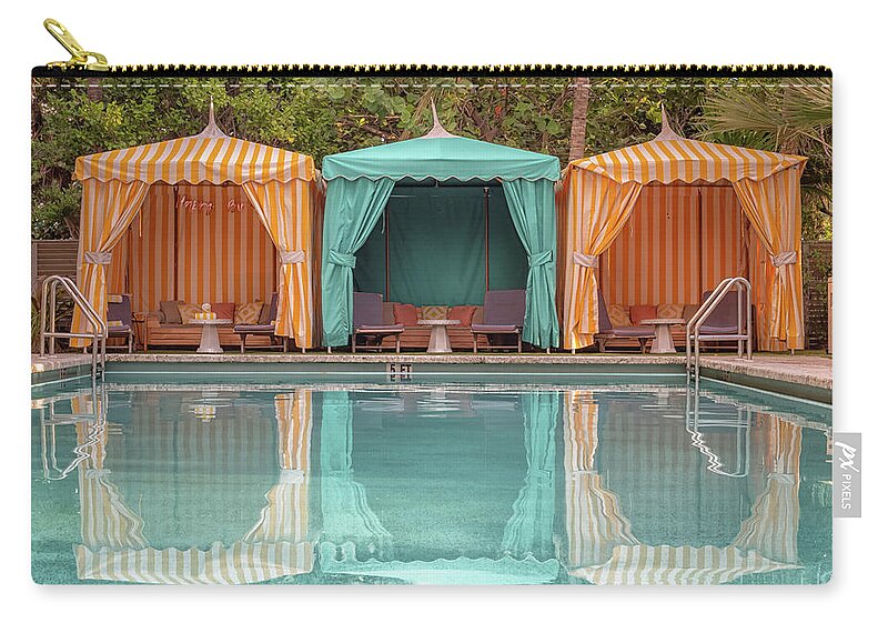 Cabana Carry-all Pouch featuring the photograph Cabanas by Alison Frank